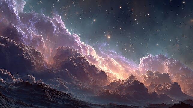 Fantasy galaxy cloud in outer space sky images