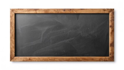 Empty blackboard with a vintage wooden frame suitable for educational or display purposes
