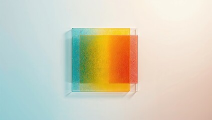 Colorful acrylic glass pattern consisting of circles and squares, suitable for digital interface backgrounds