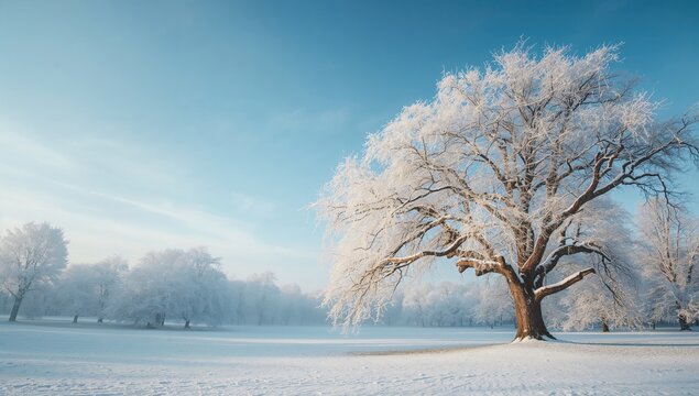 Snowfall blanketing English Garden in Munich, winter landscape, Earth Day