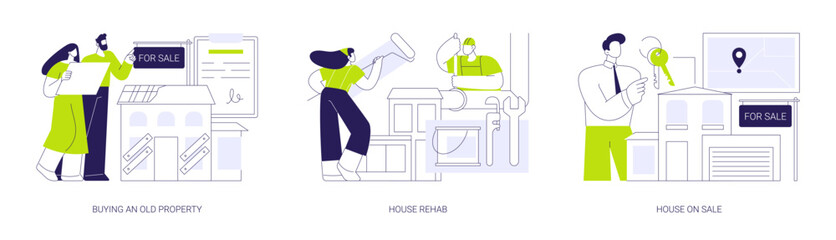 House flipping isolated cartoon vector illustrations se © Visual Generation