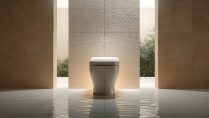 Japanese toilet bowl with automatic flush mechanism designed for hygiene and ease of use