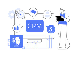 Smart CRM Platforms abstract concept vector illustration.
