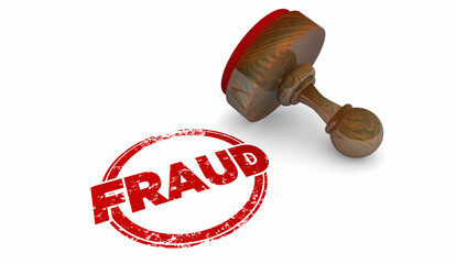 Fraud Alert Confirmed Lie Stamp Hoax Fake Crime 3d Illustration