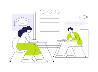 Making notes isolated cartoon vector illustrations.