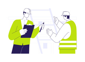 Plakat Meeting with supervisor abstract concept vector illustration.