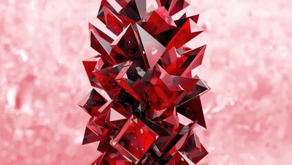 Red-to-black gradient geometric shapes for digital UI backdrop