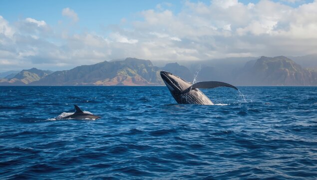Marine mammals in the Hawaiian Islands during whale watching season highlight the importance of ocean preservation - Powered by Adobe