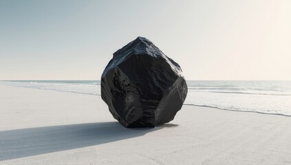 Close-up of a dark, carbon-based rock with detailed mineral textures, ideal for geological study