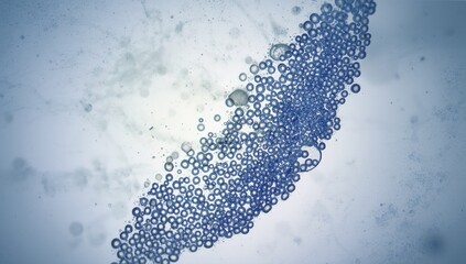Oral mucosa cell sample with desquamation and bacterial points, microscopic examination for clinical assessment, World Oral Health Day
