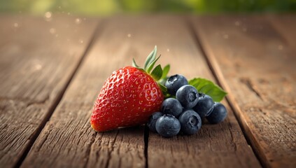 Assorted berries on rustic wood, highlighting nutritious snack options for wellness