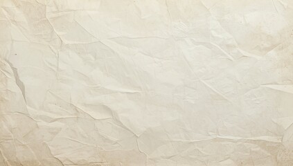Obraz premium Wrinkled pale white paper surface with aged appearance, ideal for background in text or graphic design projects