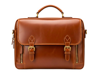 Brown Leather Satchel Bag Office.