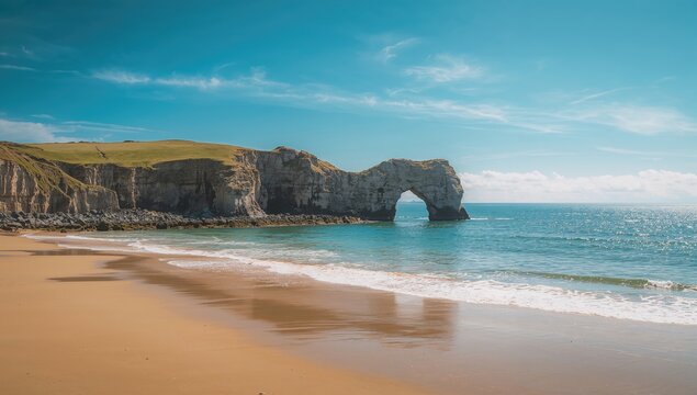 Cliffside view of Bedruthan Steps showcasing natural erosion and coastal landscape, Earth Day