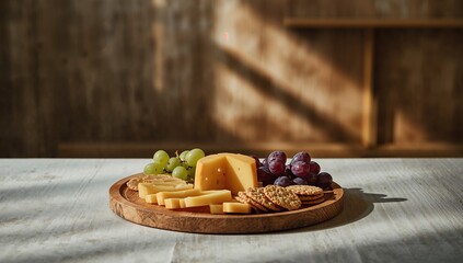 Maasdam cheese and snacks with a textured surface, suitable for editorial header backgrounds or design layouts