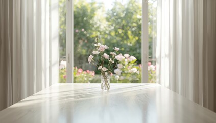 Clean white tabletop with a window.png backdrop, ideal for text layout and visual clarity