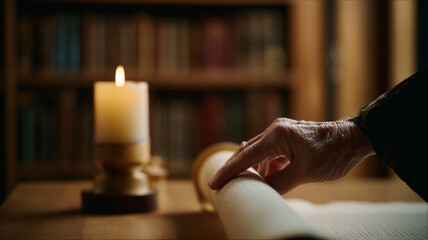 Fototapeta premium Close-up of organized medical patient files and two coffee cups on a wooden office desk. 