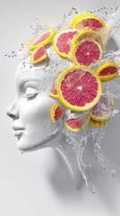 Refreshing fusion of citrus and water brings life to a stunning sculpted face