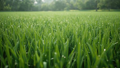 Lush green grass backdrop serving as a neutral surface for content placement, suitable for UI or editorial use