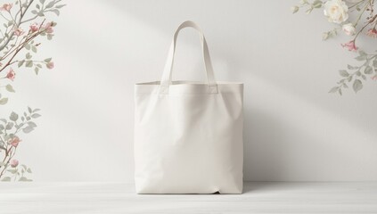 Bohemian design tote bag made of natural canvas material serving as an eco-friendly carryall, ideal for everyday use, Earth Day