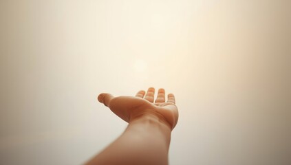 Assistance gesture with an outstretched hand to symbolize support and cooperation, Support Awareness Day