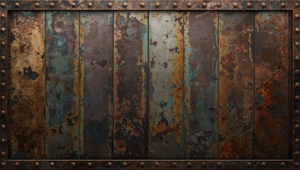 Weathered rusted metal texture serving as a background for industrial-themed layouts or text overlays