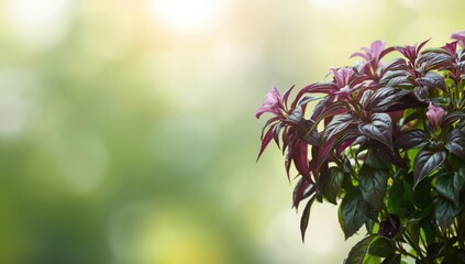 Thai basil leaves, a fragrant herb with culinary and medicinal applications, positioned as a spice and herbal supplement