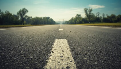 White road stripe background, suitable for UI or web interface backdrop, World Environment Day