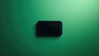 Top-down perspective of a tech gadget against a vibrant green backdrop, serving as a UI layout backdrop