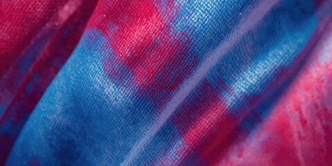Colorful textile backdrop in red and blue for UI layout or design projects