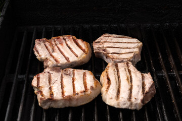 Grilling porkchops 