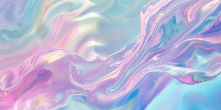 Shimmering holographic surface featuring rainbow hues serving as an aesthetic background for digital interface elements, World Environment Day - Powered by Adobe