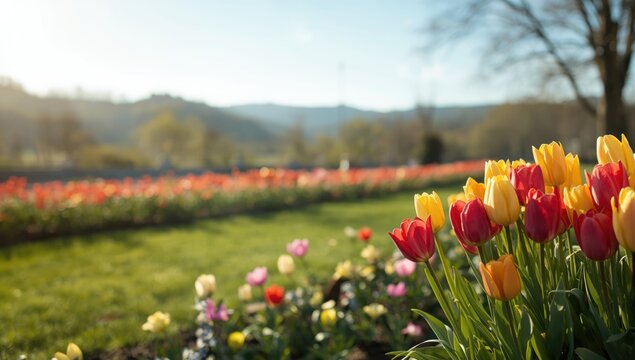 Vibrant floral backdrop ideal for seasonal design and editorial headers, Earth Day