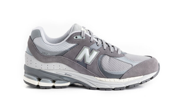 Istanbul, Turkey - January 4, 2026: New Balance shoes model 2002R on white background. New Balance running shoes.