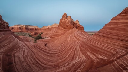 Arizona sandstone waves, showcasing natural erosion, geological features, Earth Day
