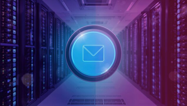 Digital icon showing security features on network servers, focusing on network safety and system integrity - Powered by Adobe