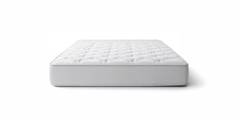 White mattress pad on a plain background, emphasizing bedding layer for sleep enhancement, World Sleep Day