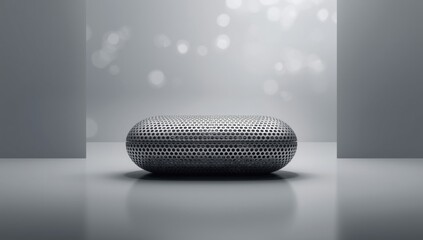 Detailed view of a metallic aluminum grill, focusing on surface finish for quality control