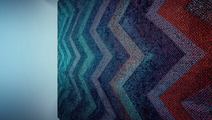 Detailed woven fabric showing textured zigzag pattern, suitable for textile backgrounds, Earth Day