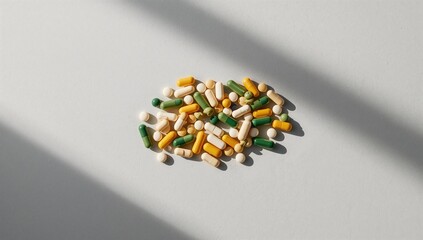 Assorted pills arranged on a gray surface, emphasizing pharmaceutical handling and safety considerations