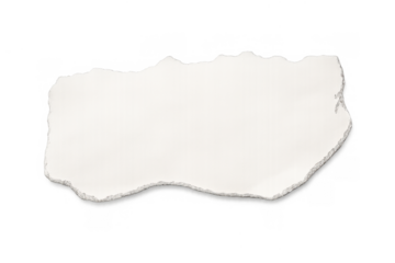 Torn paper piece with jagged edges creating a blank space, useful for adding text, message, or showing a disclosure