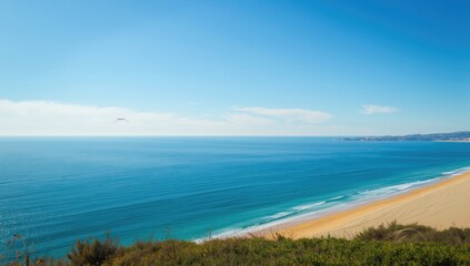 Coastal city featuring sandy beaches and lively entertainment, summer tourism, World Tourism Day