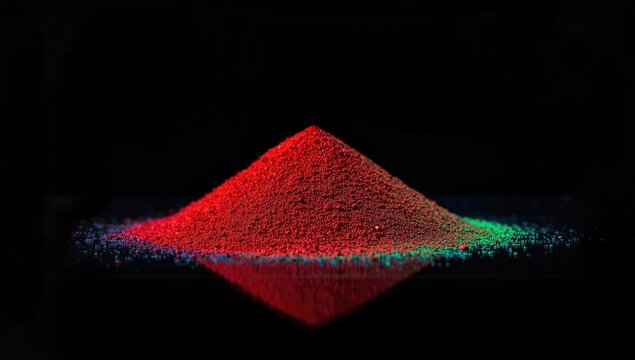 Plastic product catalog banner featuring masterbatch color plate on black background, emphasizing design, technology, and texture elements