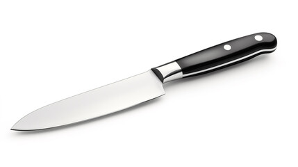 Kitchen knife on white background. Knife