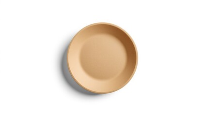 Plain paper plate with a circular shape holding a meal, suitable for casual dining or food photography