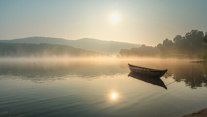 Foggy landscape over a mountain lake in the Turkish Black Sea region, highlighting natural erosion risk