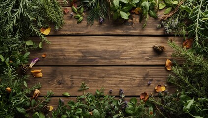 Herbs stored on a wooden surface, focusing on natural preservation techniques, World Herbal Medicine Day