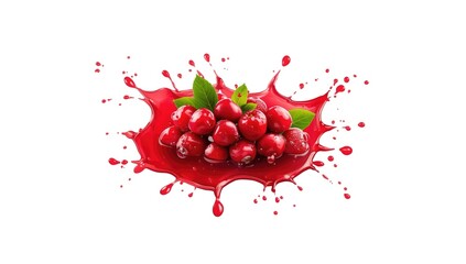 Fresh cranberries submerged in vibrant red juice, emphasizing fruit extraction techniques