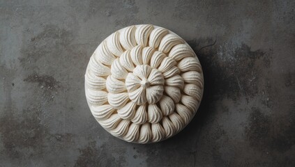 French meringue cookies placed on a slate background, suitable for food styling and editorial displays
