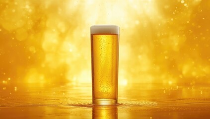 Bright yellow drink displayed against a simple backdrop, ideal for menu or promotional use, Earth Day